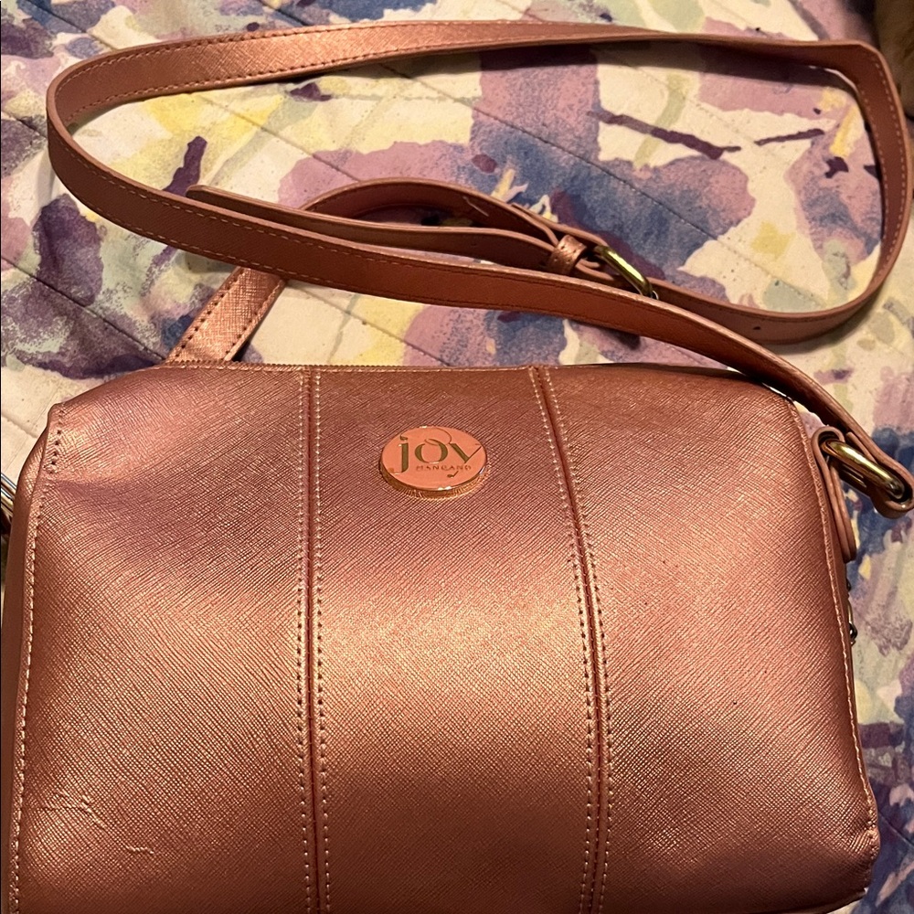 Joy Mangano Rose Gold Crossbody Bag